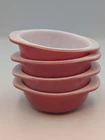 4 Vintage Flamingo Pink Pyrex 8 oz Small Round 080 Casseroles