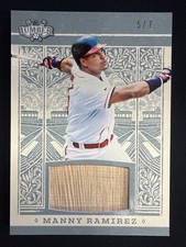 Manny Ramirez 2025 Leaf Lumber Game Used Bat Card #5/7 - Indians Red Sox
