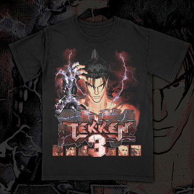 Tekken 3 Vintage Game T-Shirt PS1 90s Retro Arcade Fighting Game Tee S-5XL