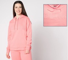 AnyBody French Terry Message Hoodie Ocean Coral Medium A692372