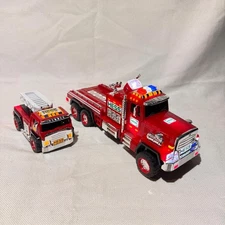 2015 Hess Toy Fire Truck and Ladder Rescue Truck - No Box - Lights/Sounds Work