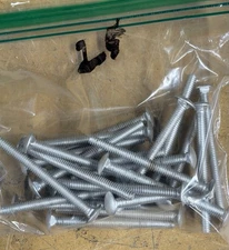 Aluminum Carriage Bolts,  1/4”-20 X 3” Long (25 Pieces)