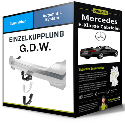 Abnehmbare Anhängerkupplung für MERCEDES E-Klasse Cabriolet 10- Typ A207 G.D.W.