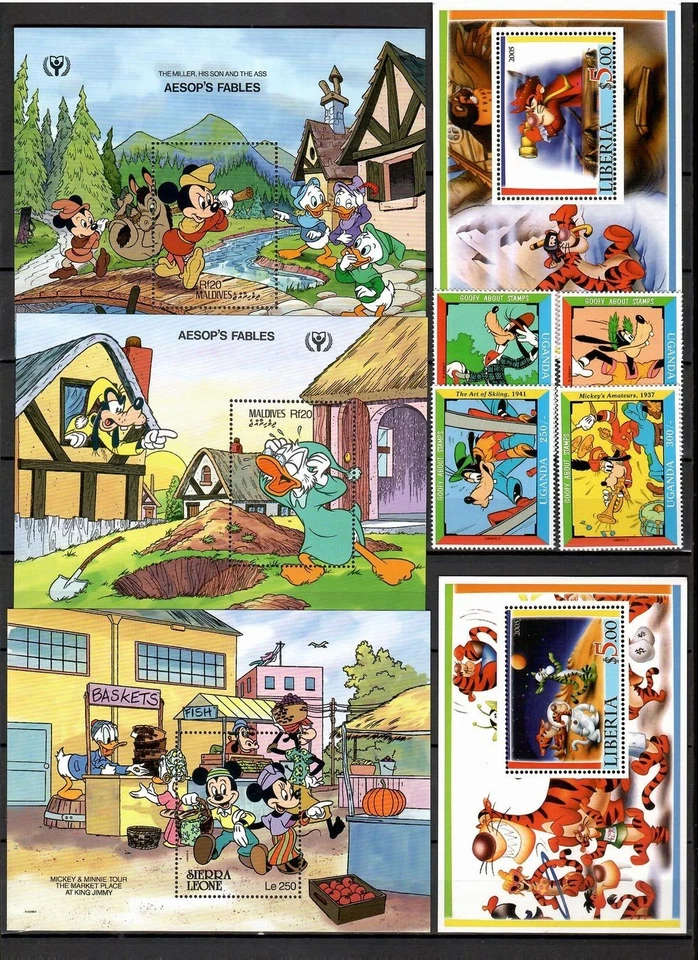 Composición de dibujos animados de Walt Disney [7] 50 diferentes juegos y s/s MNH #CNA343 Foto 2 de 4
