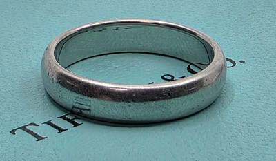 Tiffany & Co. Platin 950 4,5 mm Ehering Ringgröße 6,5