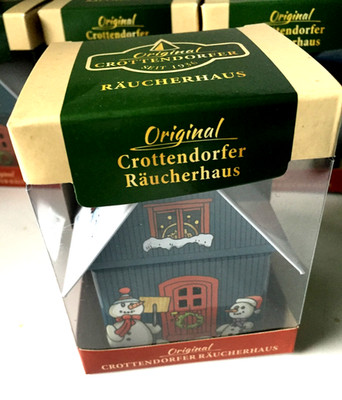Räucherhaus blau Original Crottendorfer + gratis 1Packg. Räucherkerzen CR101