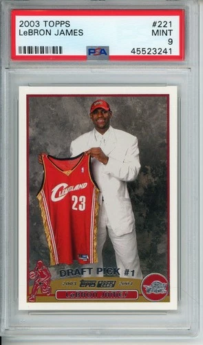2003 Topps 221 Lebron James RC PSA 9