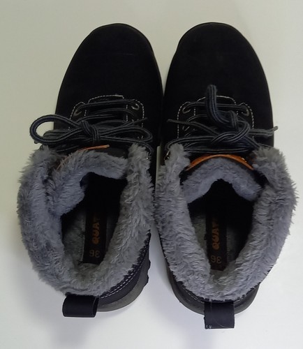 Neu Quechua warme Schneestiefel Kinder Größe UK 3 EU 36 Leder/Wildleder wasserdicht - Bild 4 von 8
