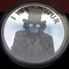 2022 Uncle Fear V2 One ozt. Silver Shield Proof Medallion USSA 2020 Series #19