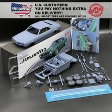 1/25 1968 AMC Javelin Premium Resin Model Kit w/ Engine, Decals & Clear Parts