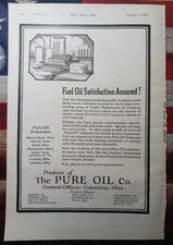 1923 Print Advertising ~ THE PURE OIL COMPANY refineries Marcus Hook Warren PA 