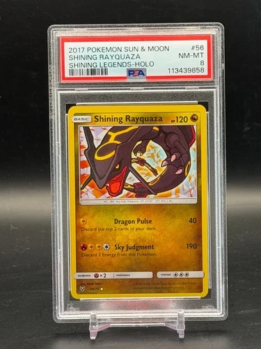 PSA 8 NM/MT Shining Rayquaza Shining Legends Holo 56/73