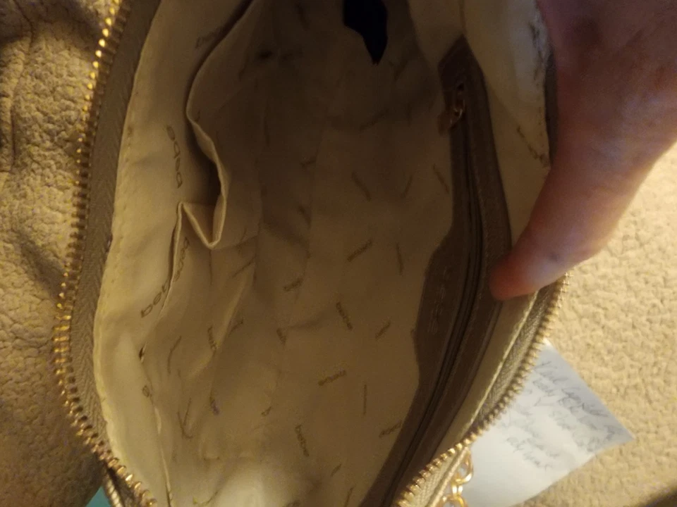 Bebe Emmett Small Hobo Purse, Metallic Gold, Gold Accents, NWT, Super Cute! - Image 4 of 4