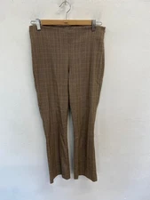Classic Zara Tailored trousers UK S Brown checked office JB006