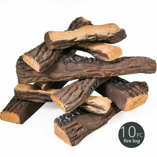 Replacement Fake Ceramic Log Set for Fireplace Fire Pit Faux eBay