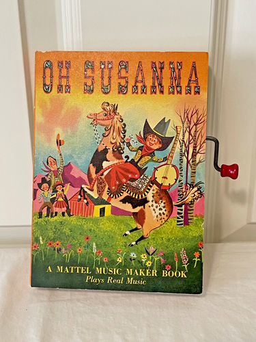 Mattel Music Maker Book 1954 Oh Susanna Plays Music Complete & Works See Video