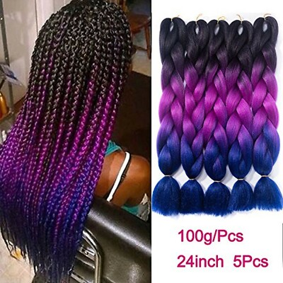 Ombre Braiding Hair Kanekalon Synthetic Extensions Ombre Braiding Hair Kanekalon Synthetic