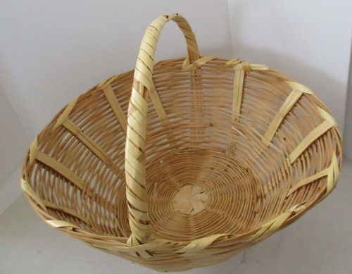 Cesta estilo capó bambú México vintage años 60-70 nueva - Imagen 10 de 22