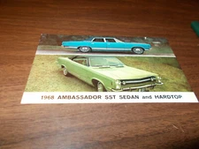 1968 AMC Ambassador Original Advertising Postcard