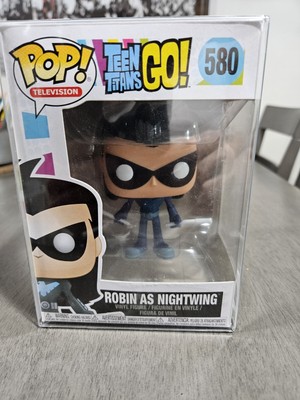 Funko Pop Teen Titans GO Robin as Nightwing 580 w/ Pop Protector
