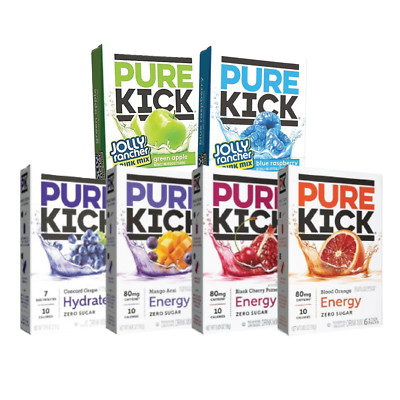 Pure Kick Singles To Go Variety Drink Mix | 6 Singles Each | Mix & Match Flavors