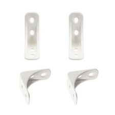 20Pack 39x39x16mm Plastic Corner Brackets 4 Holes L Shape Right Angle Brace