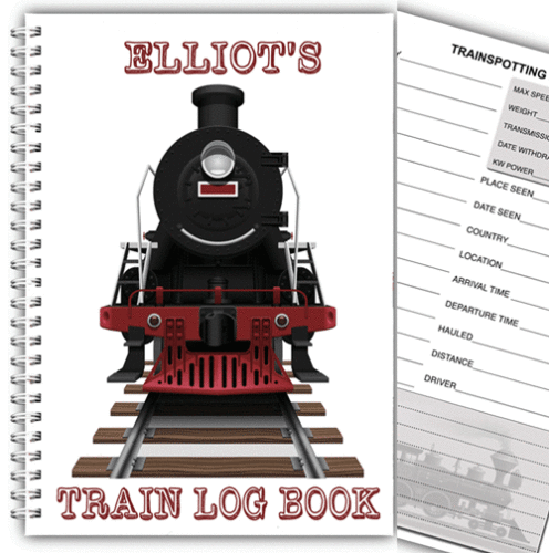 TRAIN SPOTTING LOG BOOK/PERSONALISED A5/TRAIN SPOTTERS JOURNAL/TRAINSPOTTING 03 - Picture 9 of 14