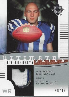 2007 Ultimate Collection Achievement Patches #UAPAG Anthony Gonzalez 05/99