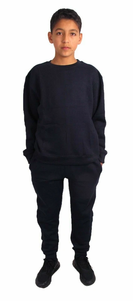 Boys Tracksuit Kids Jogging Suit Sweat Top Bottoms Joggers Age 7 8 9 10 11 12 13 - Image 3 of 4