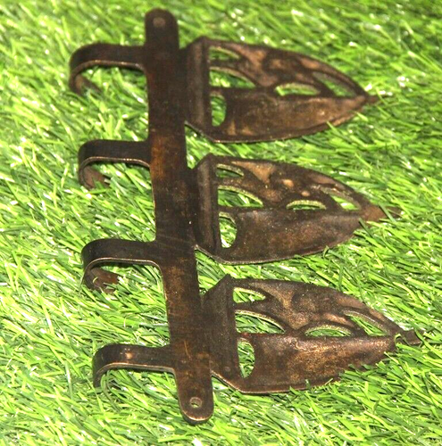 1930's Vintage Messing Boot Form Schlüssel Hänger Mit 4-Hooks Mantel Aufhänger - Bild 5 von 8