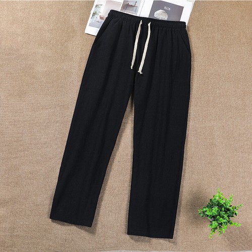Mens Straight Leg Bottoms Men Jogger Leisure Casual Solid Color Yoga Trousers - Bild 12 von 25
