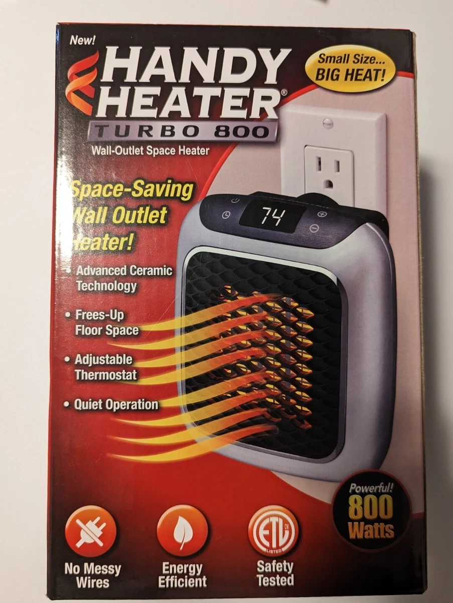 Handy Heater Turbo 800 Wall-Outlet Space Heater - 800W | eBay