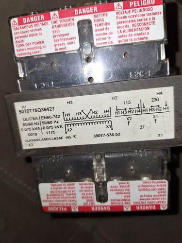 Transformateur De Commande Industriel Square D - Référence 9070T75Q36427 - Neuf Avec Garantie 6 Mois