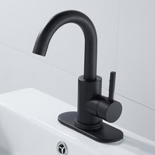 Newest Basin Faucet Bathroom Basin Sink Faucet with Decoration Cover Plate Black