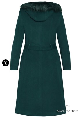 slim fit dress slacks SEEING GREEN FUR TRIM TRENCH – AKIRA main image 1