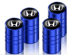 Honda Civic Accord CR-V HR-V Odessey Blue Tire Tyre Valve Caps - (Fits: Honda)