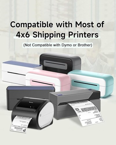 4x6 Thermal Labels - Fanfold Shipping Labels Package 500 Pcs - Choose Your Color - Picture 25 of 41