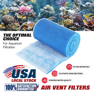 12FT FOLD BLUE BONDED AQUARIUM FILTER MEDIA PAD 12'' X 12' FILTER FIBER FLOSS.