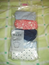 EARLY BABY UNISEX  SHORT SLEEVE BODYSUITS X 5. MARKS & SPENCER.BNWT