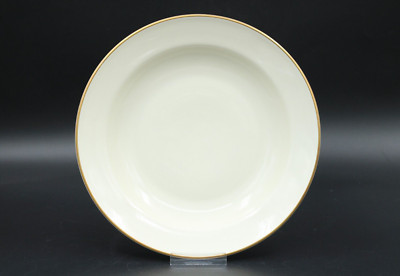 Rosenthal Else 3027 Suppenteller Teller Elfenbein mit Goldrand Porzellan Ø 24 cm