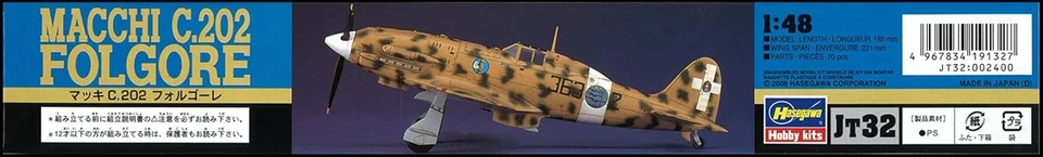 Hasegawa 1/48 Aeronautica Militare Italiana Macchi C.202 Folgore Plastic Mode... - Immagine 3 di 4