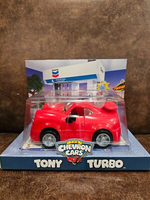 RARE VINTAGE Chevron Cars TONY TURBO RED PLASTIC CAR