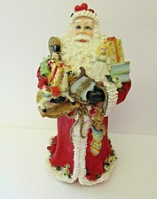 Santa Clause resin figure 8  With Toys Holiday Christmas decoration vintage