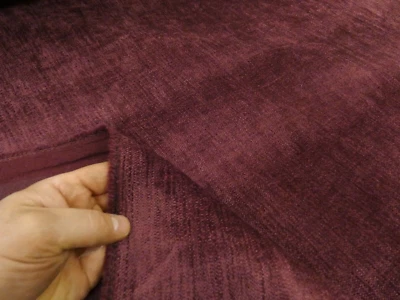 RICH PURPLE Velvet Chenille Upholstery Fabric NEXT FABRICS Sumptuous Velour