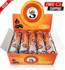 Pack of 100 Quick Light Charcoal Tablets for Incense 33 mm Resin Burner Rolls ..