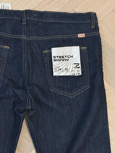 Zico skinny stretch mens indigo denim jeans, urban pants - Picture 9 of 10