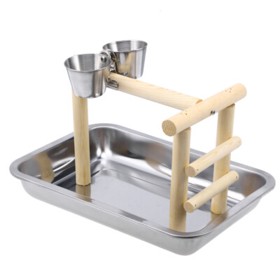 Oiseau perroquet bois naturel table offres support nid perroquet jouet d'escalade