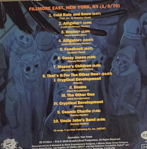 Grateful Dead Dave's Picks 2019 Bonus Disc Fillmore East, New York, NY Excellent - Foto 2 di 2