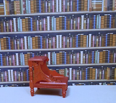 Dollhouse Miniature 3 D Effect Book Shelves With Books Wallpaper 1 :12 Scale