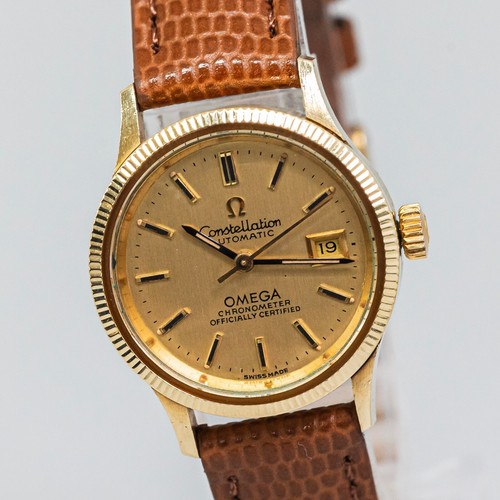 *NEAR MINT* Vintage OMEGA Constellation Cal.685 Automatic Gold Dial Date Women's - Picture 3 of 17